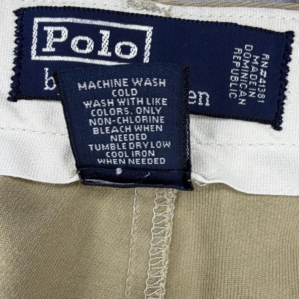 Polo Ralph Lauren Andrew Pant Mens 38x32 Khaki Tan Pleated Chinos Preppy